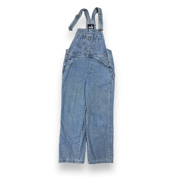 Vtg Levi’s Silvertab Carpenter Bib Overalls Women's Med Wash Jeans M **Repaired - Picture 1 of 16